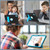 For iPad 10th Gen 10.9 2022 Contrast Color Robot Silicone + PC Tablet Cas(Black+Blue)