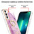 For Samsung Galaxy S23+ 5G Electroplating Marble IMD TPU Phone Case with Ring Holder(Purple 001)