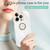 For iPhone 13 Pro XINLI Straight Edge 6D Electroplate TPU Phone Case with Ring Holder(White)