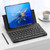 For Huawei Mate Xs 2 GKK Magnetic Folding Bluetooth Keyboard Leather Case with Pen(Carbon Fibre)
