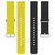 22mm Universal Ocean Style Silicone Two Color Watch Band(Black Yellow) 22mm Universal Ocean Style Silicone Two Color Watch Band(Black Yellow)