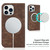 For iPhone 14 Pro Max Wireless Charging Magsafe Leather Phone Case(Brown)