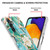 For Samsung Galaxy A14 5G Splicing Marble Flower IMD TPU Phone Case(Blue Flower)