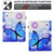 For 8 inch Tablet Electric Pressed TPU Leather Tablet Case(Blue Butterfly)