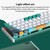 LEOBOG K67 2.4G Bluetooth Wireless RGB Three Mode Customized Mechanical Keyboard, Ice Crystal Switch (Blue)