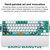 LEOBOG K67 2.4G Bluetooth Wireless RGB Three Mode Customized Mechanical Keyboard, Ice Crystal Switch (Blue)
