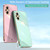 For OPPO A96 XINLI Straight 6D Plating Gold Edge TPU Phone Case(Mint Green)