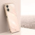 For OPPO A17 XINLI Straight 6D Plating Gold Edge TPU Phone Case(Pink)