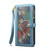 For iPhone SE 2022 / SE 2020 / 8 / 7 ESEBLE Star Series Lanyard Zipper Wallet RFID Leather Case(Blue)