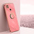 For Xiaomi Redmi 10A XINLI Straight Edge 6D Electroplate TPU Phone Case with Ring Holder(Hawthorn Red)