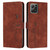 For Infinix Hot 11 2022 Skin Feel Heart Pattern Leather Phone Case(Brown)