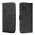 For Motorola Moto E22 / E22i Stitching Calf Texture Buckle Leather Phone Case(Black)