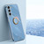 For Samsung Galaxy S23 5G XINLI Straight Edge 6D Electroplate TPU Phone Case with Ring Holder(Celestial Blue)
