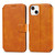 For iPhone 14 Plus Shockproof PU + TPU Leather Phone Case(Khaki)