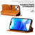 For iPhone 14 Plus Shockproof PU + TPU Leather Phone Case(Khaki)