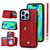 For iPhone 14 Pro Card Slots PU + TPU Leather Phone Case(Red) For iPhone 14 Pro Card Slots PU + TPU Leather Phone Case(Red)