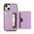 For iPhone 14 Plus Shockproof PU + TPU Phone Case(Purple)