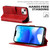 For iPhone 14 Plus Shockproof PU + TPU Leather Phone Case(Red)