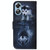 For OPPO A17 Coloured Drawing Flip Leather Phone Case(Wolf and Dog)