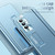 For Samsung Galaxy Z Fold3 5G Electroplating Corrugated Hinge Folding Phone Case with Pen Slot(Blue)