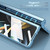 For Samsung Galaxy Z Fold3 5G Electroplating Corrugated Hinge Folding Phone Case with Pen Slot(Blue)