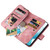 For Samsung Galaxy S22 5G Multifunctional Card Slot Zipper Wallet Leather Phone Case(Rose Gold)