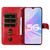 For OPPO A58 5G Calf Texture Zipper Leather Phone Case(Red)