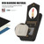 For Samsung Galaxy S21 FE 5G Rhombic Texture RFID Phone Case with Lanyard & Mirror(Black)