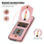For Samsung Galaxy S20 Rhombic Texture RFID Phone Case with Lanyard & Mirror(Rose Gold)