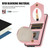 For Samsung Galaxy S20 Rhombic Texture RFID Phone Case with Lanyard & Mirror(Rose Gold)