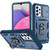 For Samsung Galaxy A33 5G Sliding Camera Cover TPU + PC Phone Case(Blue+Blue)