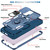 For Samsung Galaxy A33 5G Sliding Camera Cover TPU + PC Phone Case(Blue+Blue)