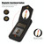 For iPhone 14 Plus Rhombic Texture RFID Phone Case with Lanyard & Mirror(Black)