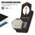 For Samsung Galaxy S21 5G Rhombic Texture RFID Phone Case with Lanyard & Mirror(Black)
