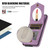 For Samsung Galaxy S21 5G Rhombic Texture RFID Phone Case with Lanyard & Mirror(Purple)
