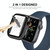 For Apple Watch Series 78 41mm ENKAY Hat-Prince Waterproof Full Coverage PC Frame + 9H Tempered Glass Case