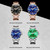 OCHSTIN 7002B Multifunctional Quartz Waterproof Luminous Steel Strap Men Watch(Silver+Green)