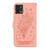 For Motorola Moto G72 Butterfly Rose Embossed Leather Phone Case(Pink)