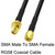 SMA Male To SMA Female RG58 Coaxial Adapter Cable, Cable Length:3m