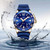 OCHSTIN 7002A Multifunctional Quartz Waterproof Luminous Men Watch(Silver+Blue)
