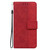 For Tecno Pop 6 Fingerprint Geometric Embossed Flip Leather Phone Case(Red)
