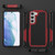 For Samsung Galaxy S21 5G PC + TPU Shockproof Protective Phone Case(Red+Black)