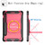 For Samsung Galaxy Tab S7 / S8 Silicone + PC Bracelet Holder Tablet Case(Black + Rose Red) For Samsung Galaxy Tab S7 / S8 Silicone + PC Bracelet Holder Tablet Case(Black + Rose Red)