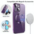 For iPhone 14 Electroplating MagSafe TPU Phone Case with Lens Film(Deep Purple)