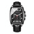 OCHSTIN 6133A Multifunctional Quartz Waterproof Luminous Men Leather Watch(Black)