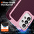 For Samsung Galaxy A32 5G PC + TPU Shockproof Protective Phone Case(Pink+Dark Red)