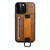 For iPhone 11 Pro Suteni H13 Card Wallet Wrist Strap Holder PU Phone Case(Brown)