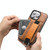 For iPhone 11 Pro Suteni H13 Card Wallet Wrist Strap Holder PU Phone Case(Brown)