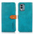 For Nokia X30 5G KHAZNEH Dual-color Cowhide Texture Flip Leather Phone Case(Blue)