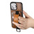 For iPhone 14 Suteni H13 Card Wallet Wrist Strap Holder PU Phone Case(Brown)